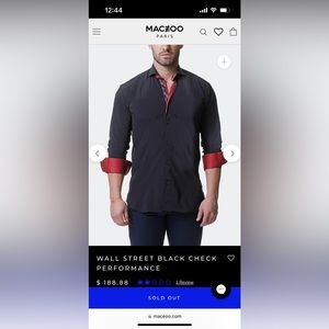 Maceoo Wall Street performance button up